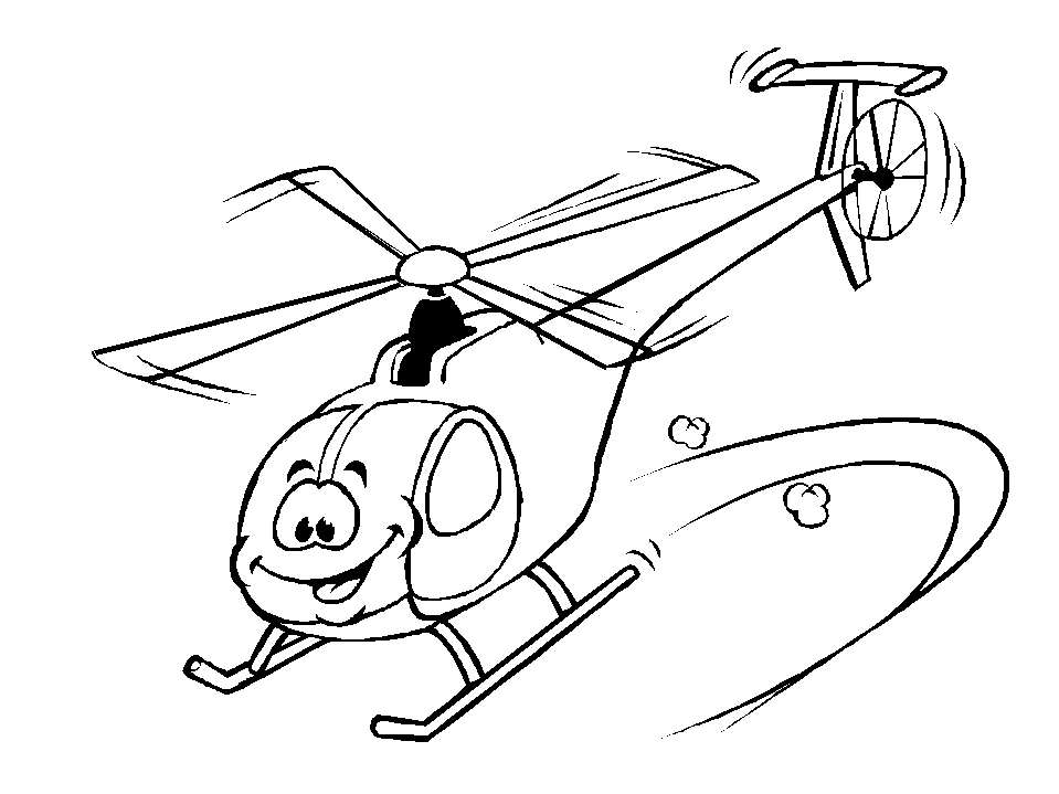 Helicoptere coloriages