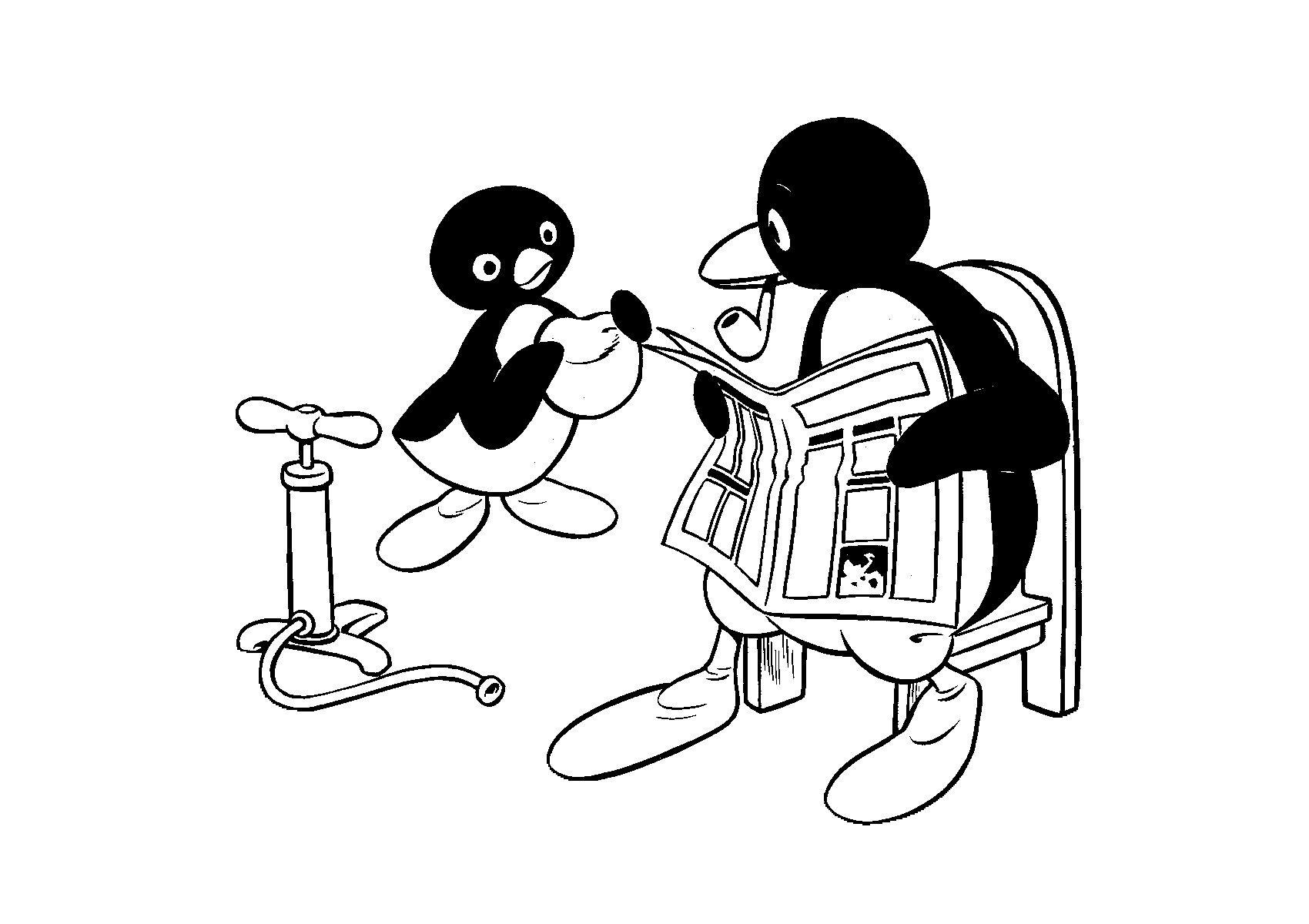 Pingu coloriages