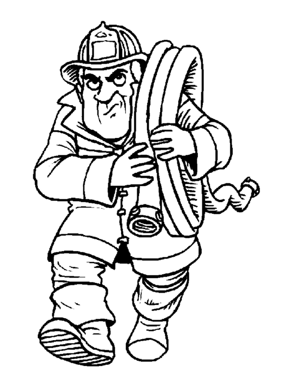 Sapeurs pompiers coloriages