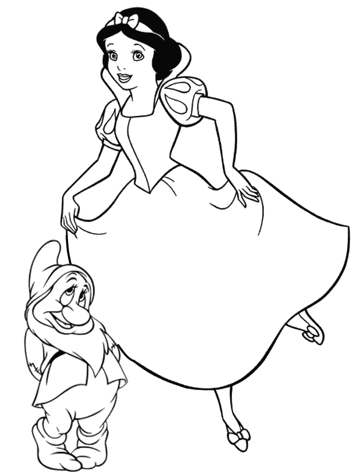 Blanche neige coloriages