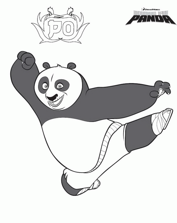 Kung fu panda coloriages