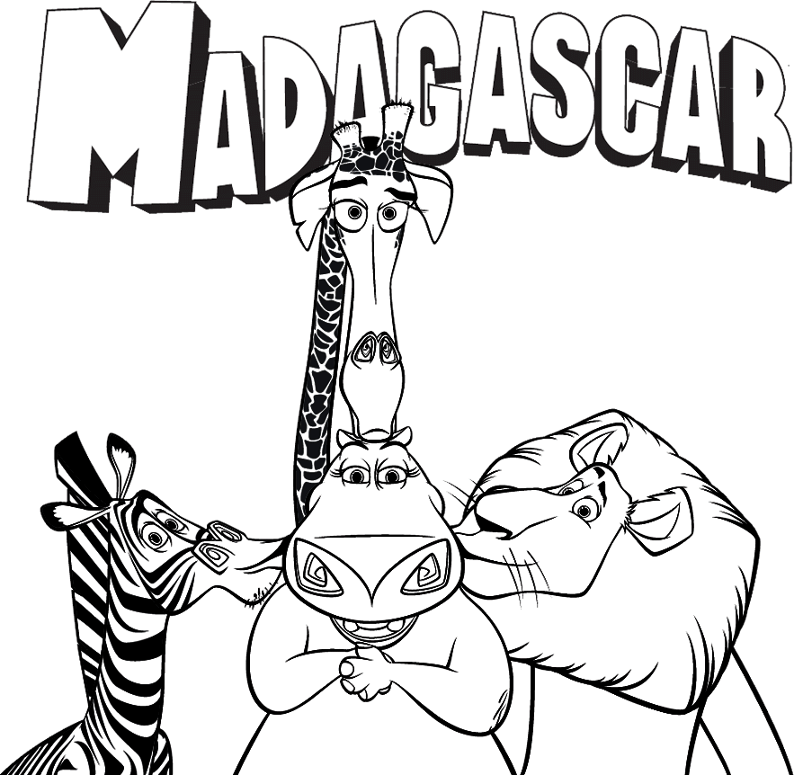 Madagascar coloriages