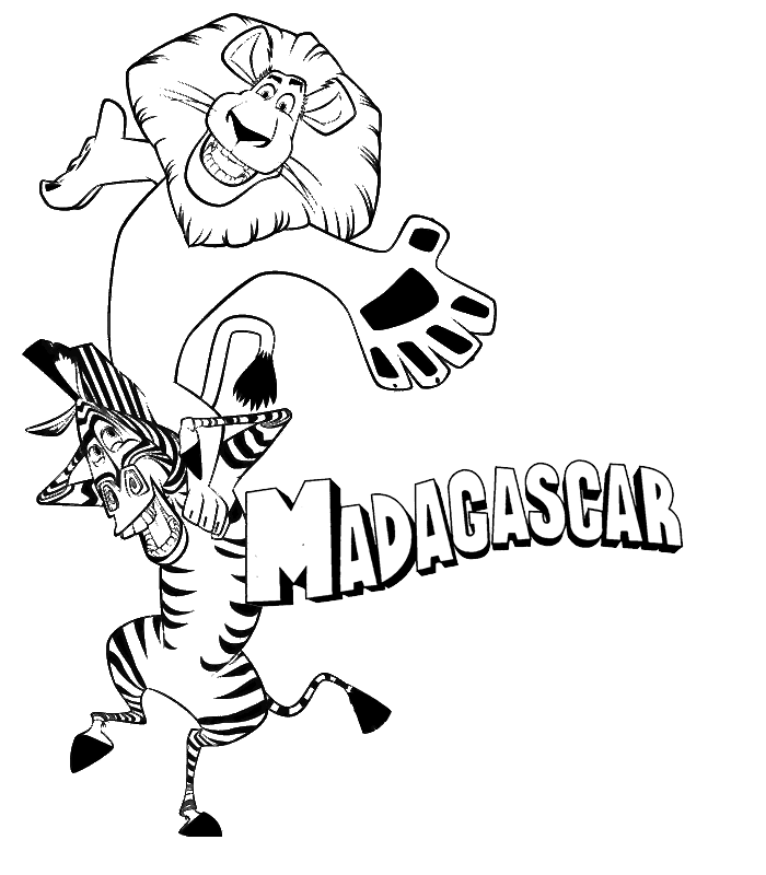 Madagascar coloriages