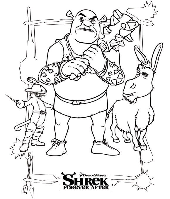 Shrek 4 coloriages
