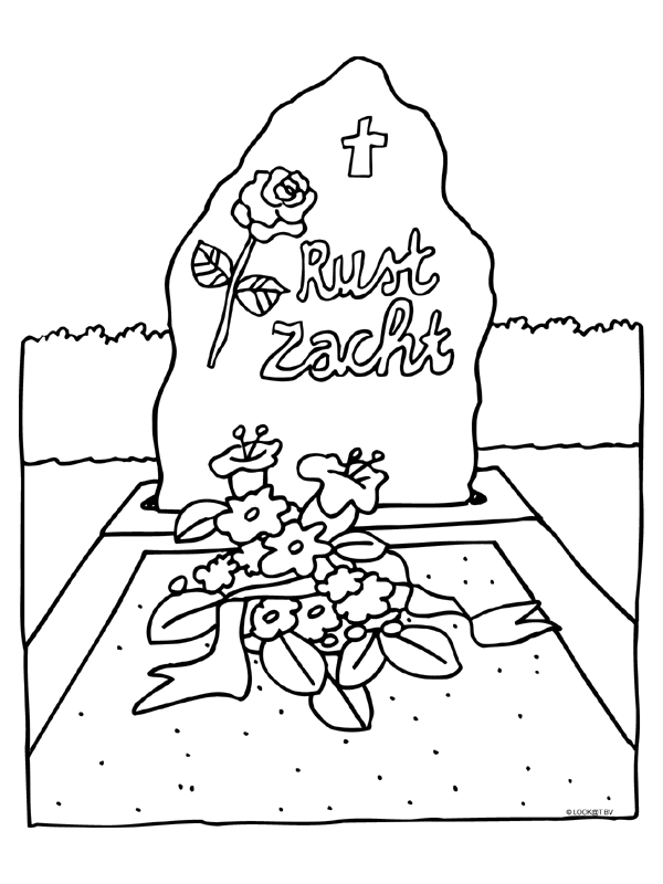 Enterrement de mort coloriages