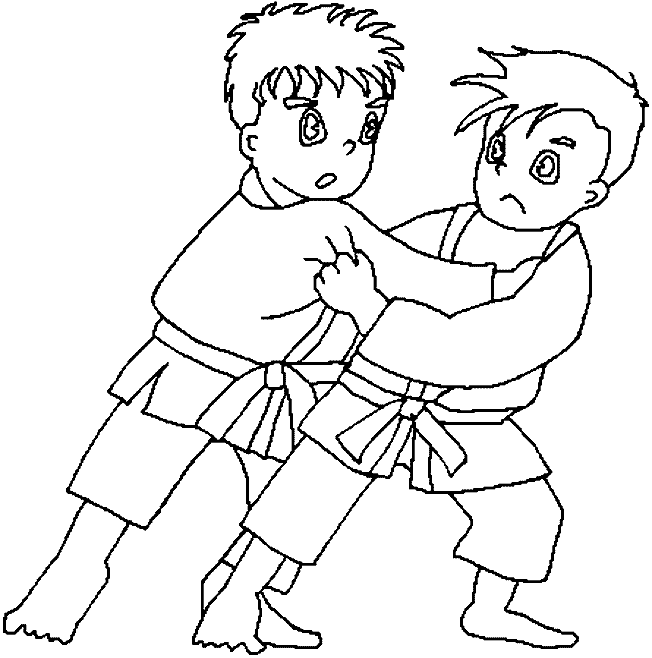 Judo coloriages