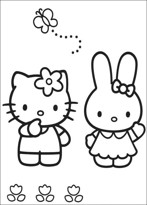 Bonjour kitty coloriages