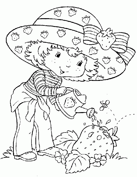 Charlotte aux fraises coloriages
