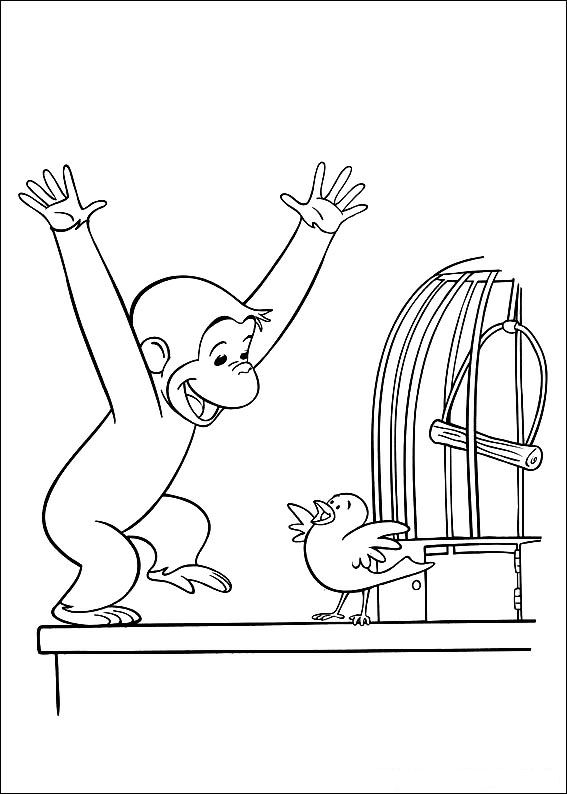 Curious george coloriages