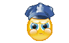 La police smileys et emoticones